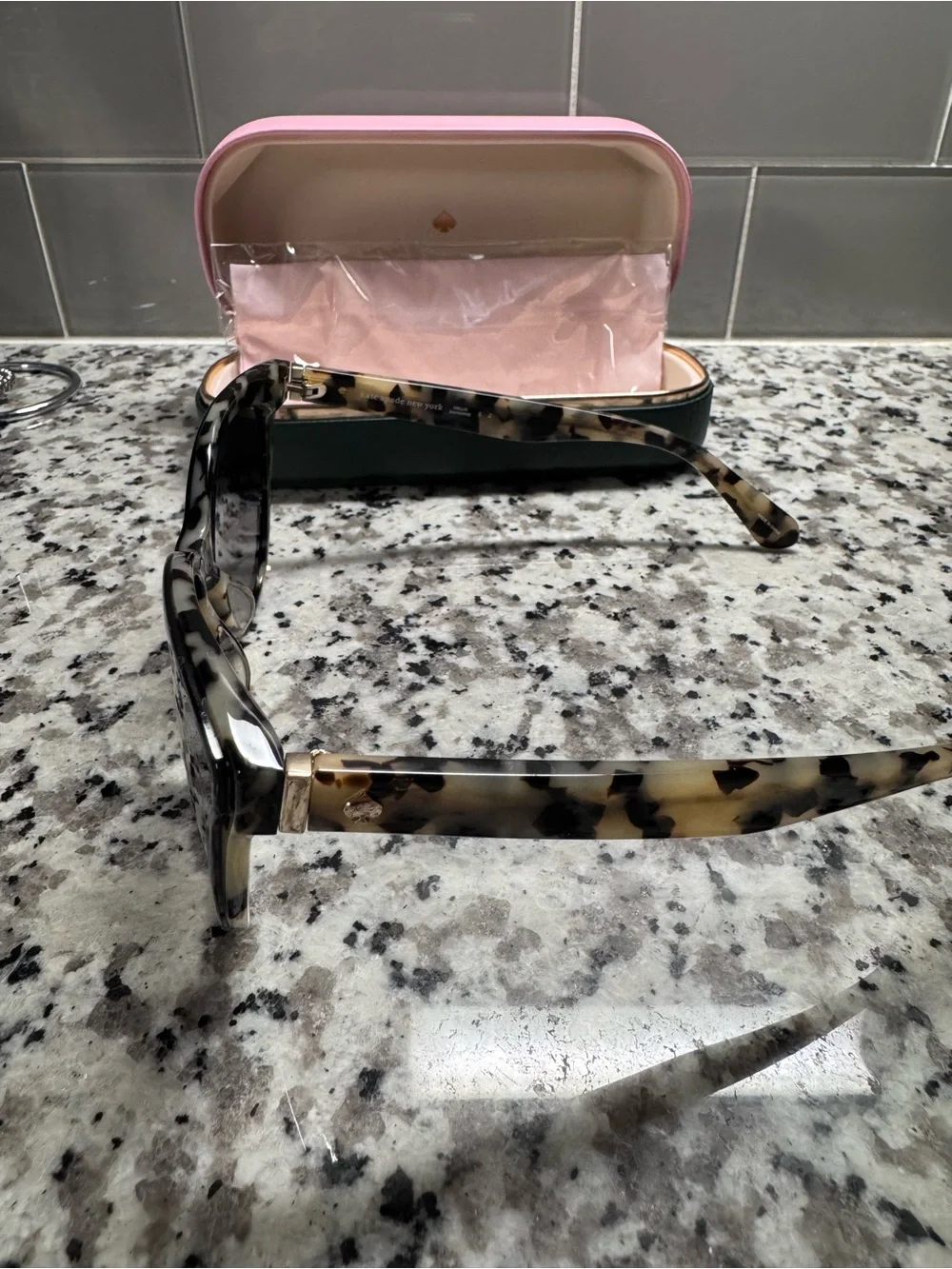 kate spade Black Cat-Eye Sunglasses with Gradient Lenses